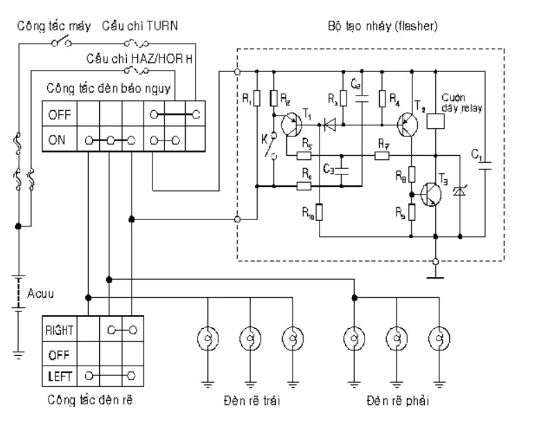Bản Vẽ Sơ đồ Mạch điện Cho Xe Ba Gác